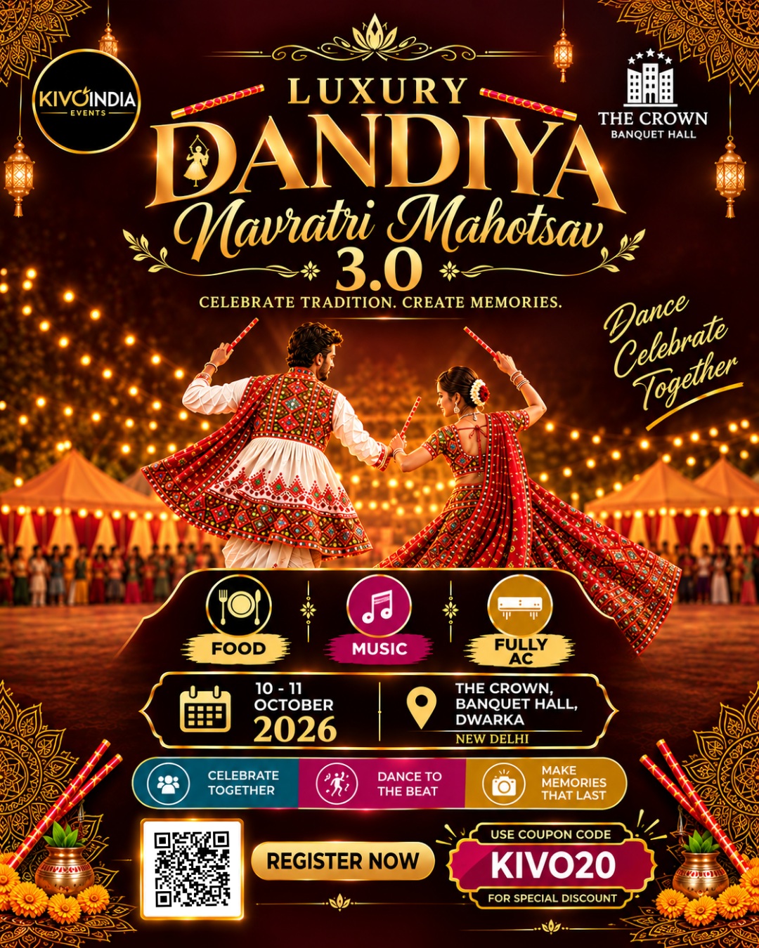 EventZuzu Facebook ad: Dandiya Navratri Mahotsav 3.O