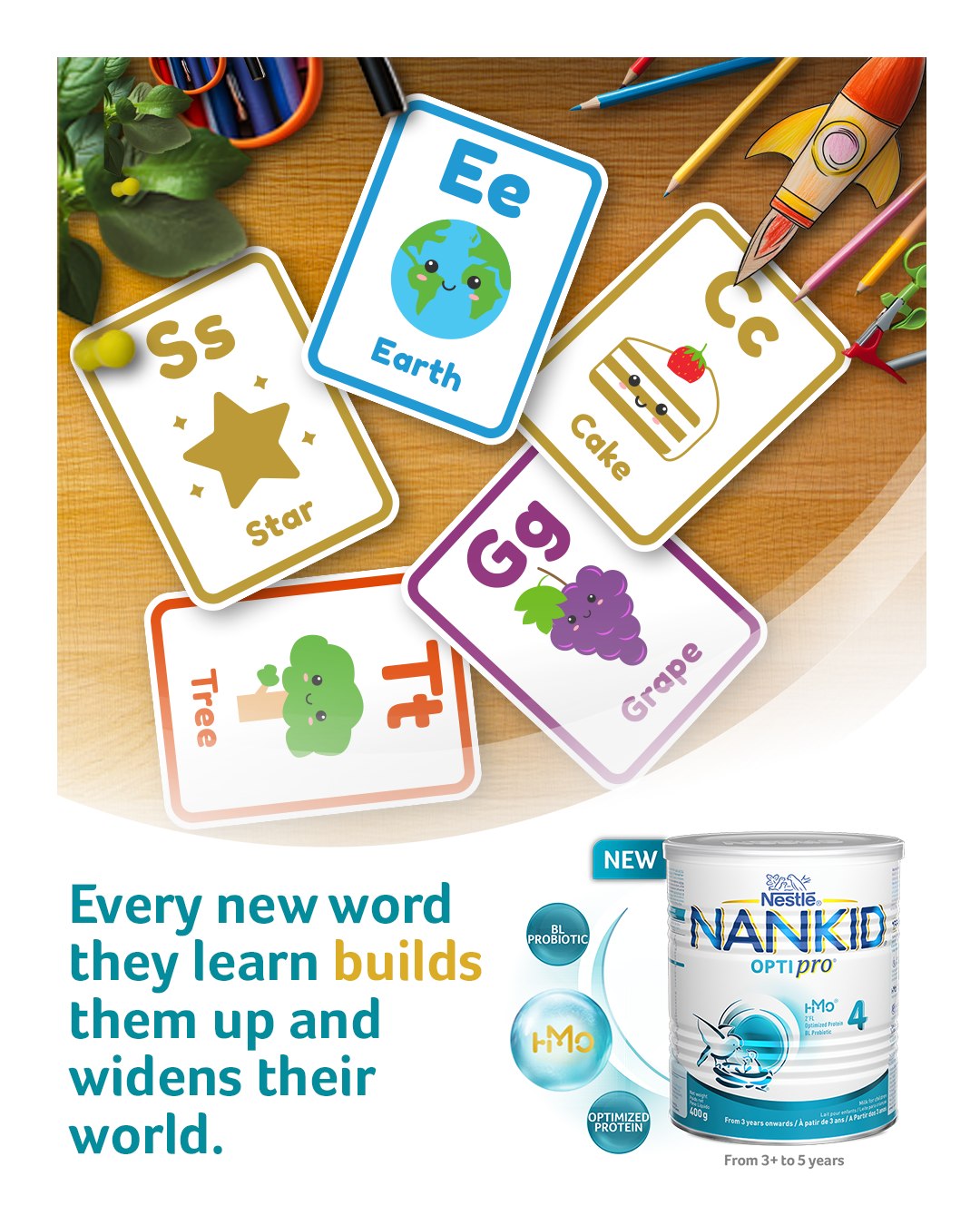 NANKID 4 Facebook ad: Support their daily development with NANKID OPTIpro 4…