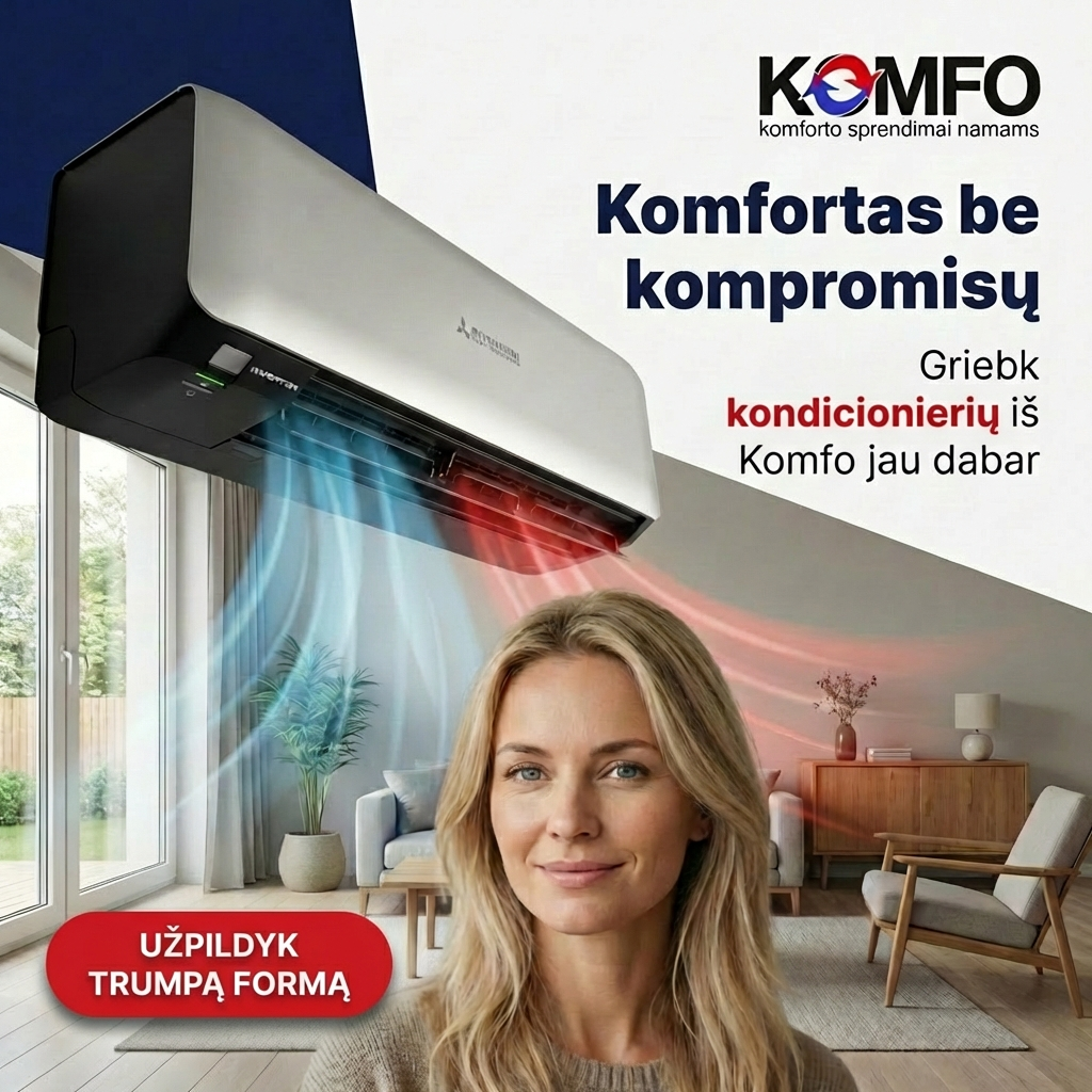 KOMFO - komforto sprendimai namams Facebook ad: Pildyti trumpą formą