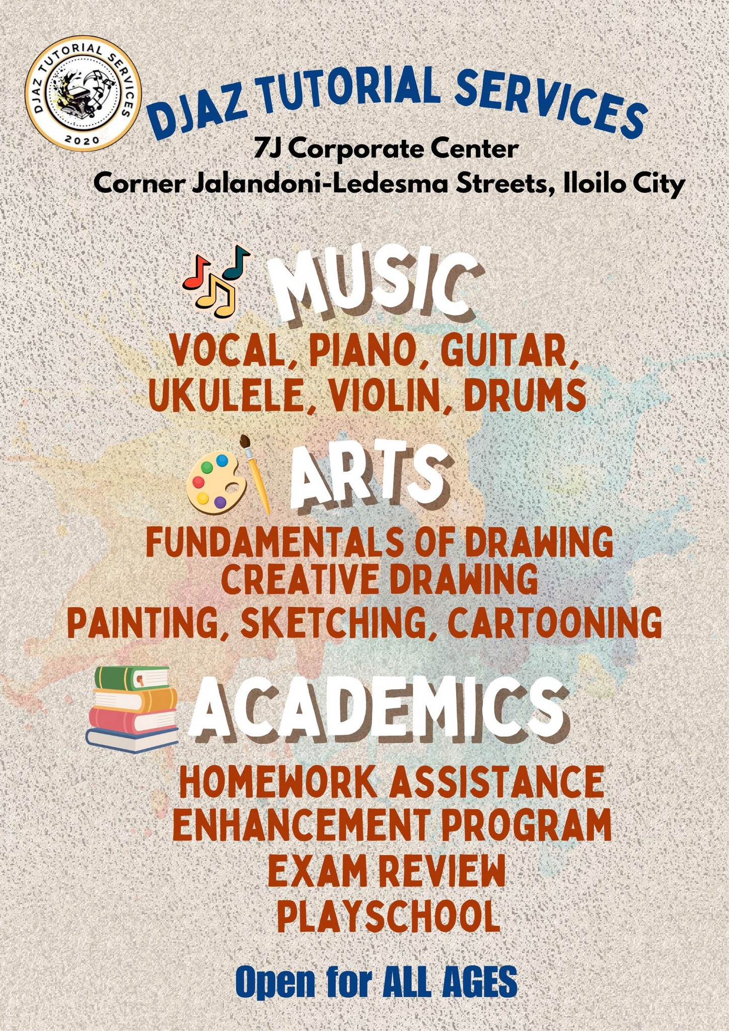 DJAZ Tutorial Iloilo City Facebook ad: Nurture Your Child’s Talents at DJAZ Tutorial Services!