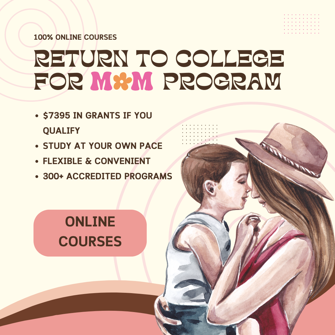 Online Colleges Facebook ad: College Programs for Moms