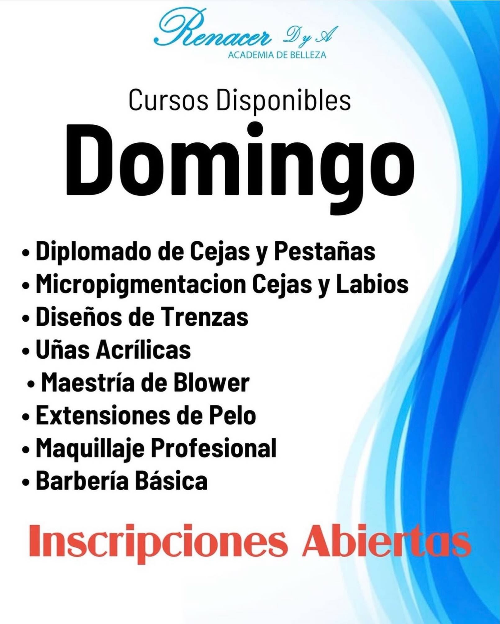 Academia De Belleza Renacer DyA Facebook ad: RENACER ACADEMIA DE BELLEZA contáctanos e inscribete con…