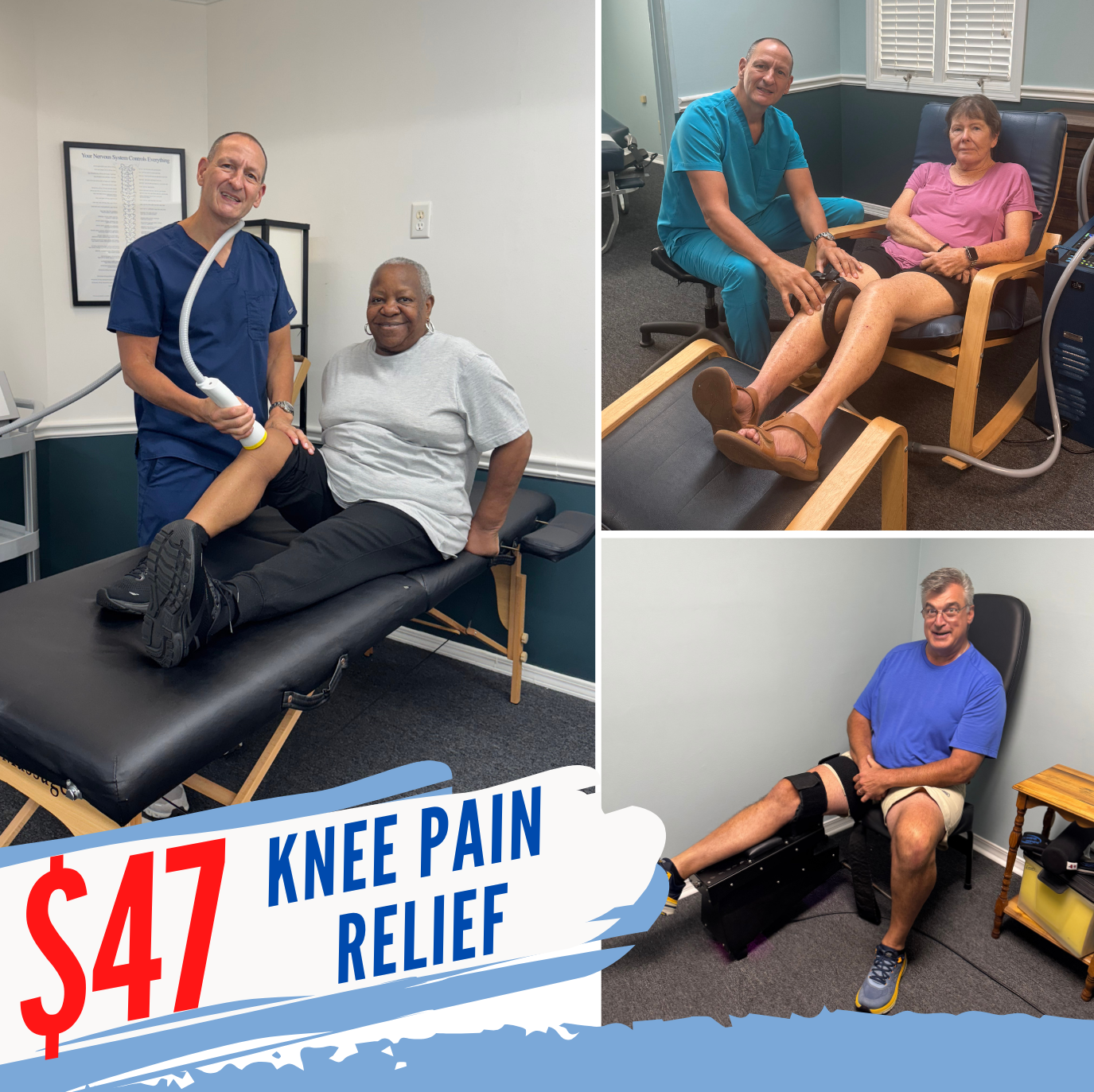 Advanced Health Solutions Facebook ad: Ready to Start Living a Knee Pain-Free Life?