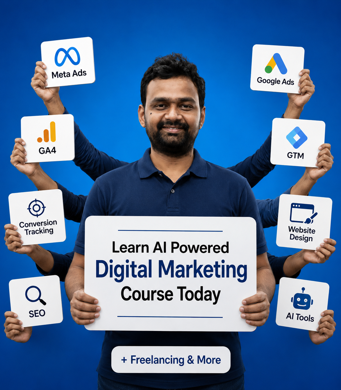 Ai Powered Digital Marketing Academy Facebook ad: AI Powered Digital Marketing Course In Telugu with 70% off