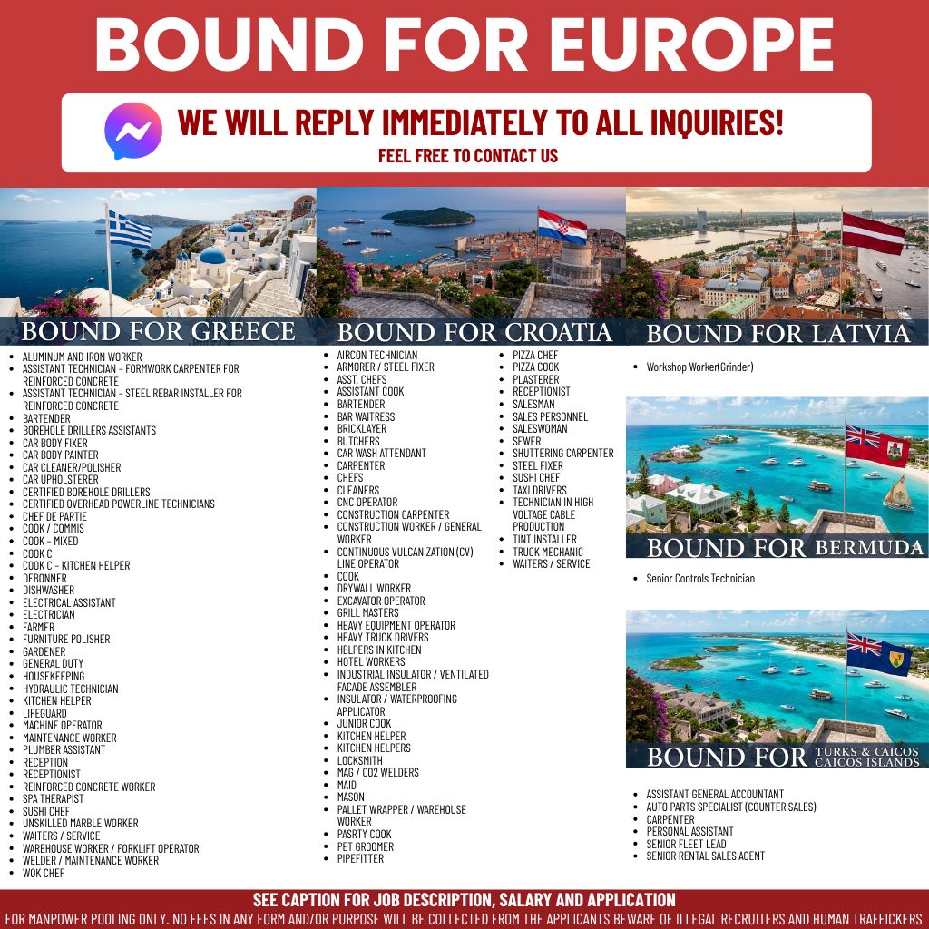JobsGlobal.com Trabaho Sa Abroad Ph Facebook ad: Kami ay kasalukuyang tumatanggap ng mga aplikante para…