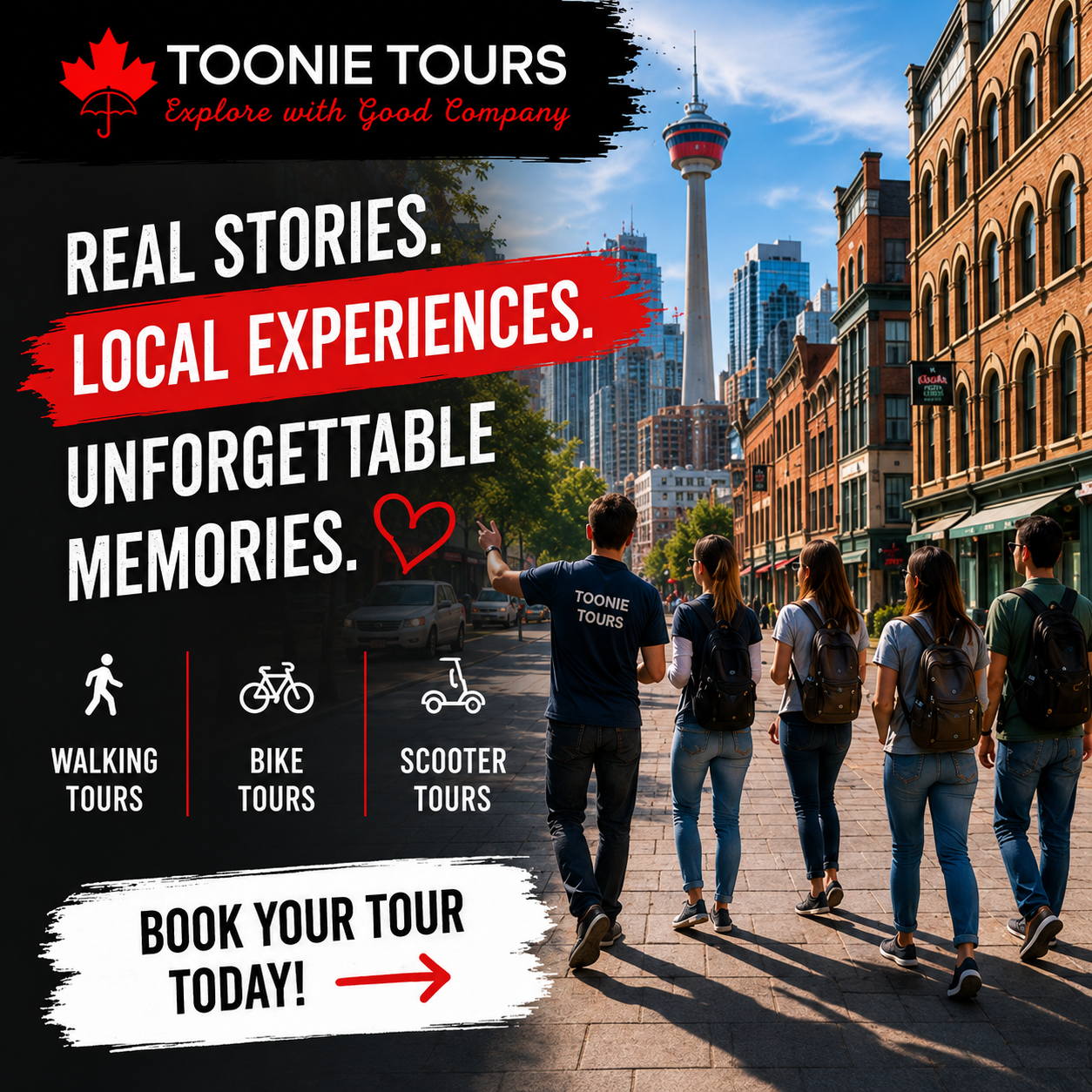 Toonie Tours Facebook ad