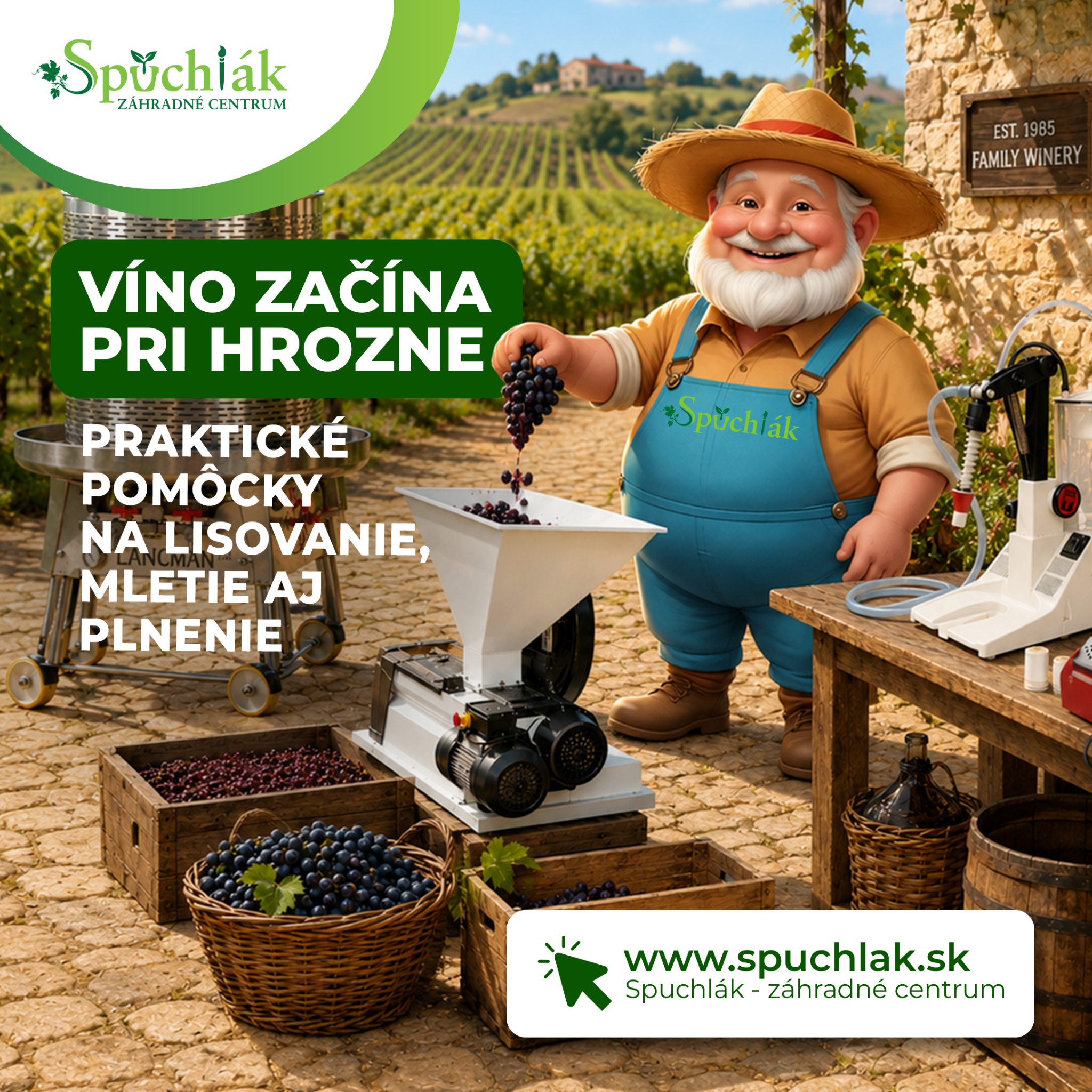 Spuchlák - záhradné centrum Facebook ad: Spracujte úrodu ako profík