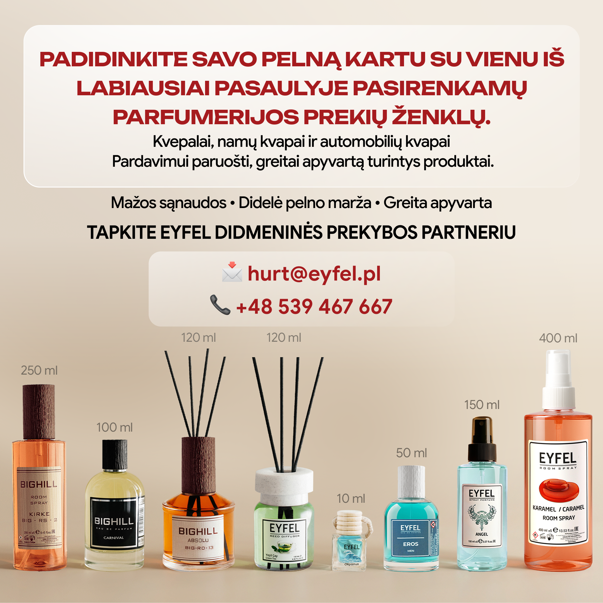 Eyfel Sprzedaż Hurtowa Facebook ad: Patikimas didmeninės prekybos kvepalų prekės ženklas