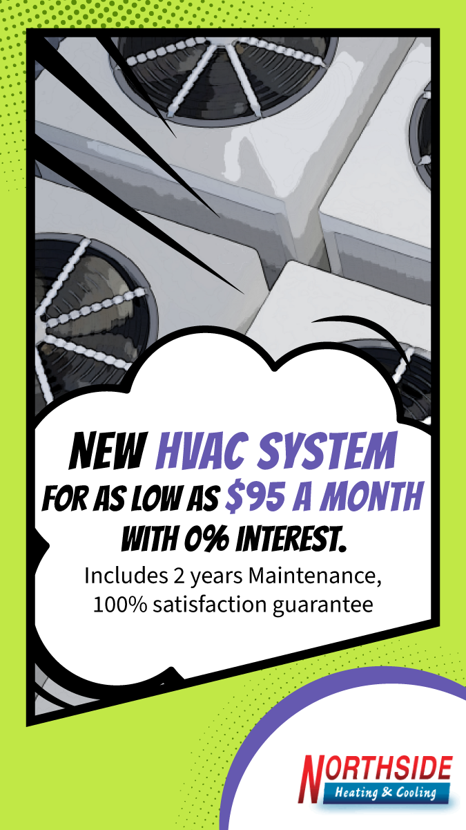 Northside Heating and Cooling Facebook ad from Aug 27, 2025