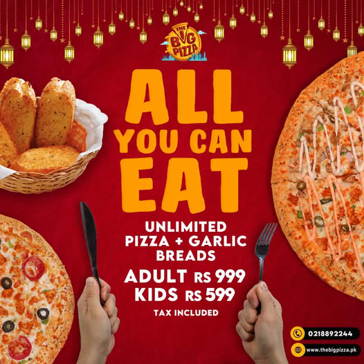 The Big Pizza Facebook ad: All You Can EAT