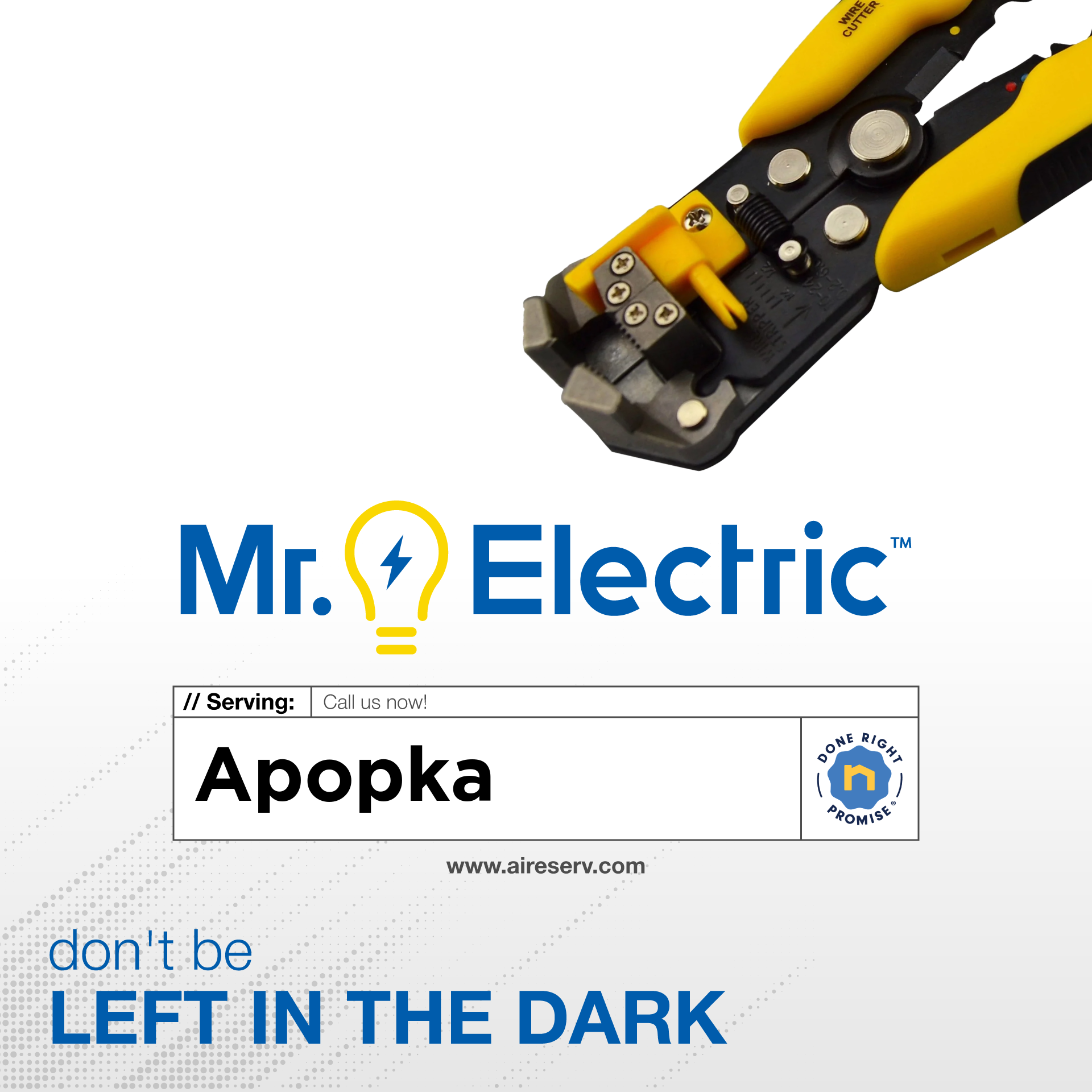 Mr. Electric of Winter Garden Facebook ad: Mr. Electric Does It Right