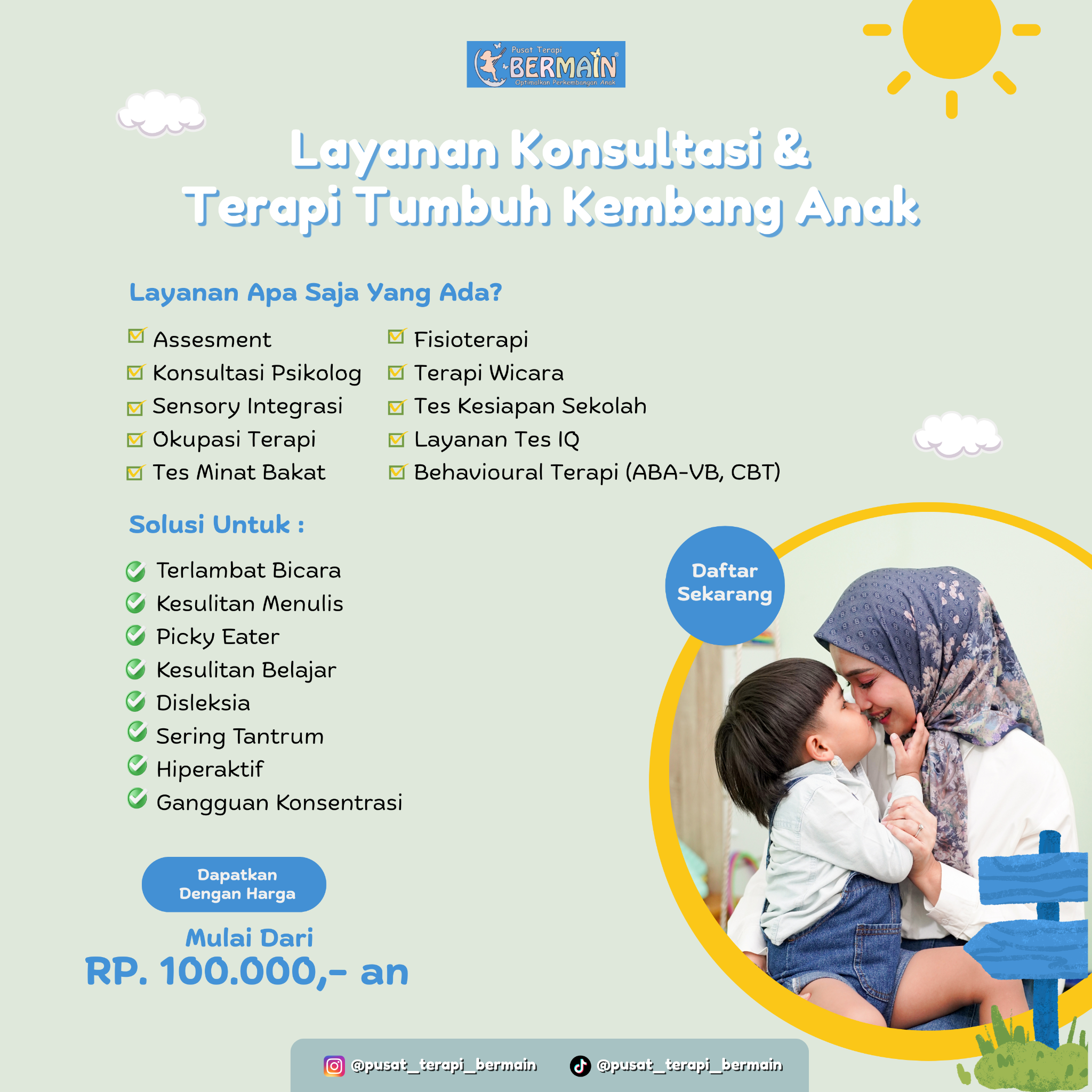 Pusat Terapi Bermain Facebook ad from Jul 3, 2026