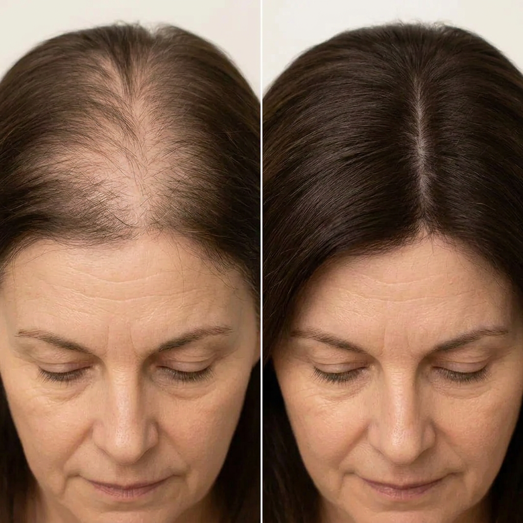 Wellness & Women Facebook ad: Your hair loss isn't aging. It's WORSE.