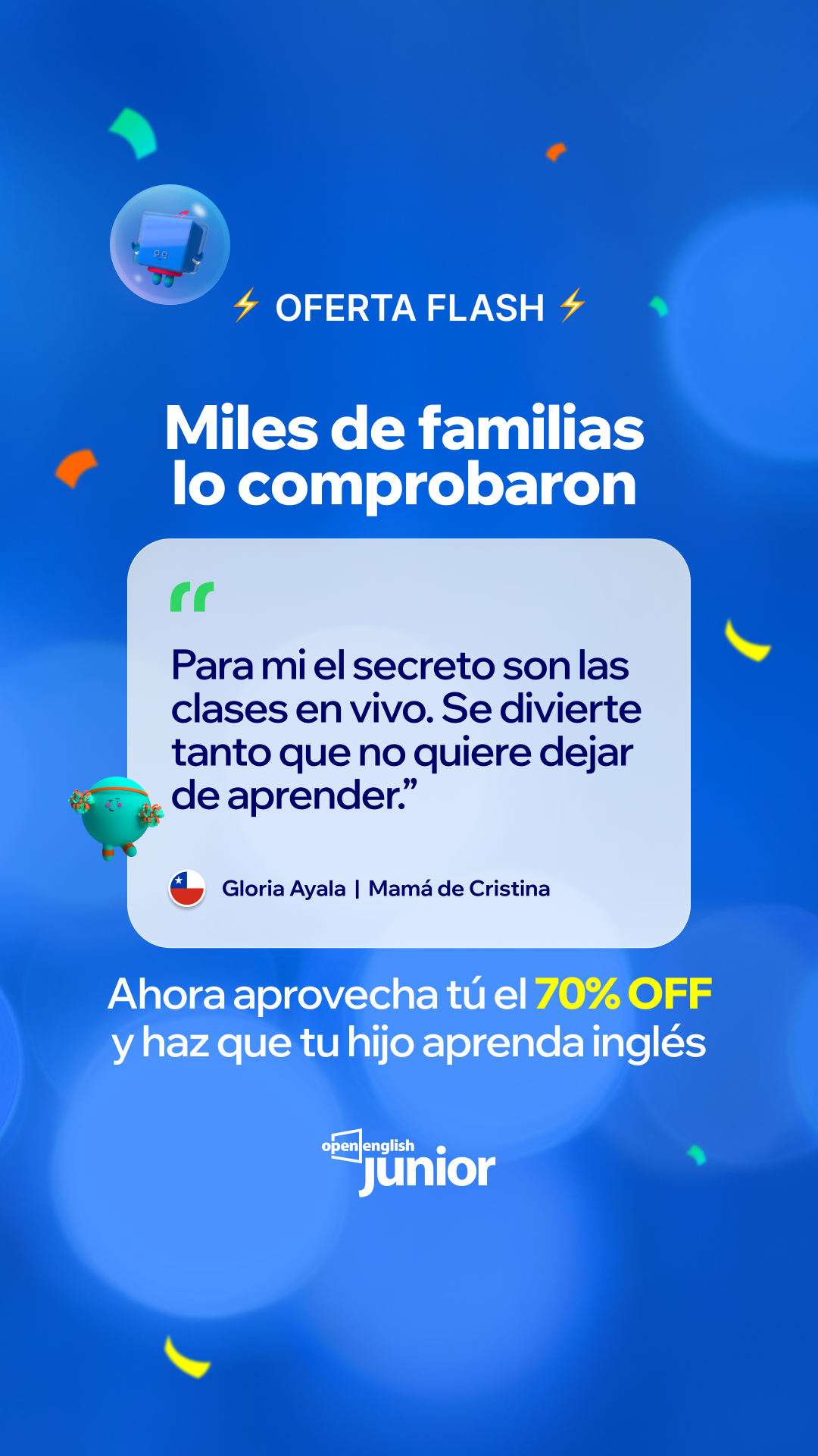 Open English Junior Facebook ad