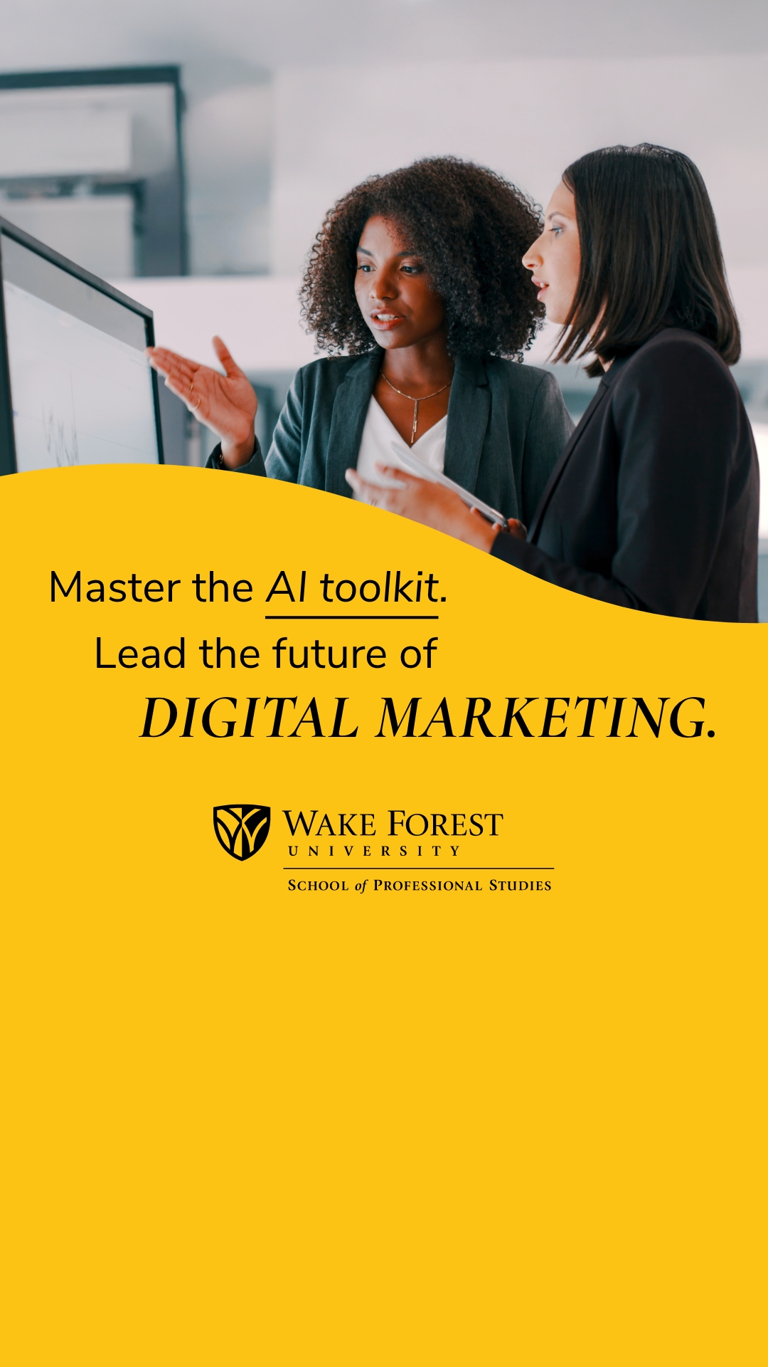 Wake Forest University School of Professional Studies Facebook ad from Jun 1, 2026