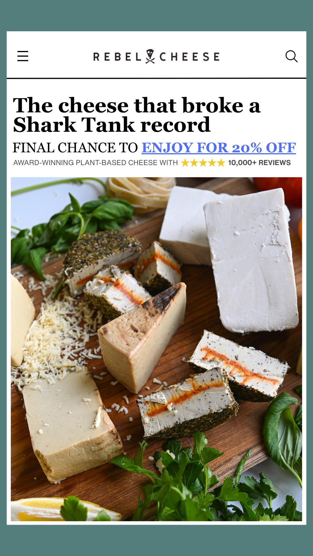 Rebel Cheese Facebook ad
