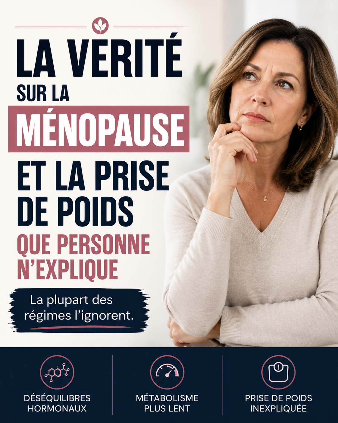 Tanya Auger Nutrition Facebook ad: La ménopause change plus que vos hormones