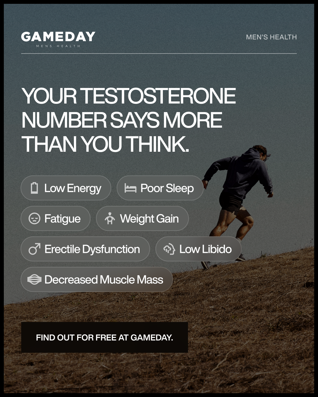 Gameday Men's Health Facebook ad