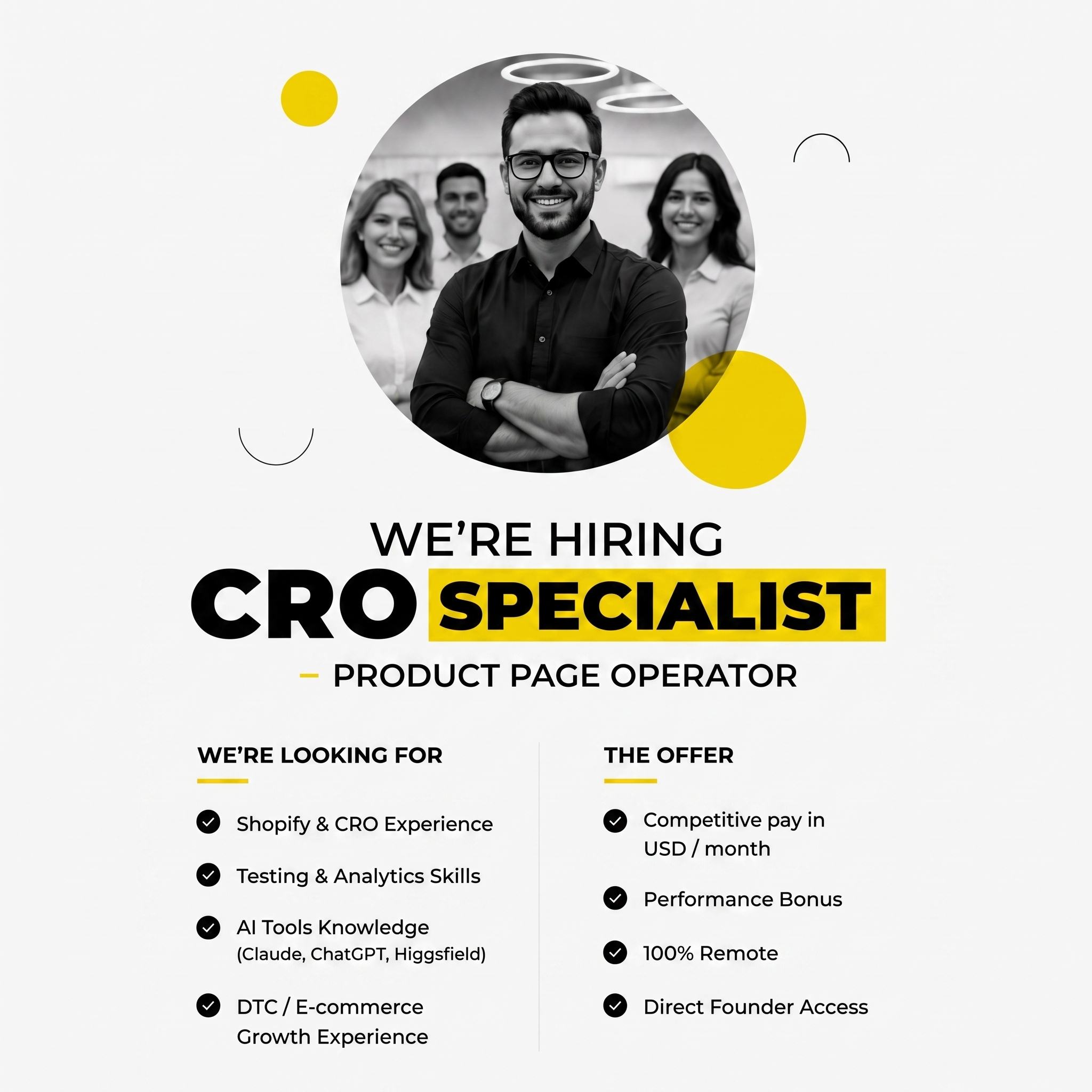 UltraScale Careers Facebook ad: We're looking for CRO Specialist!