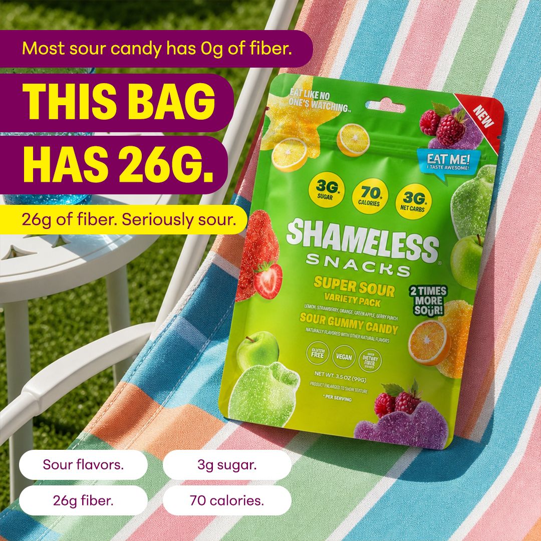 Shameless Snacks Facebook ad