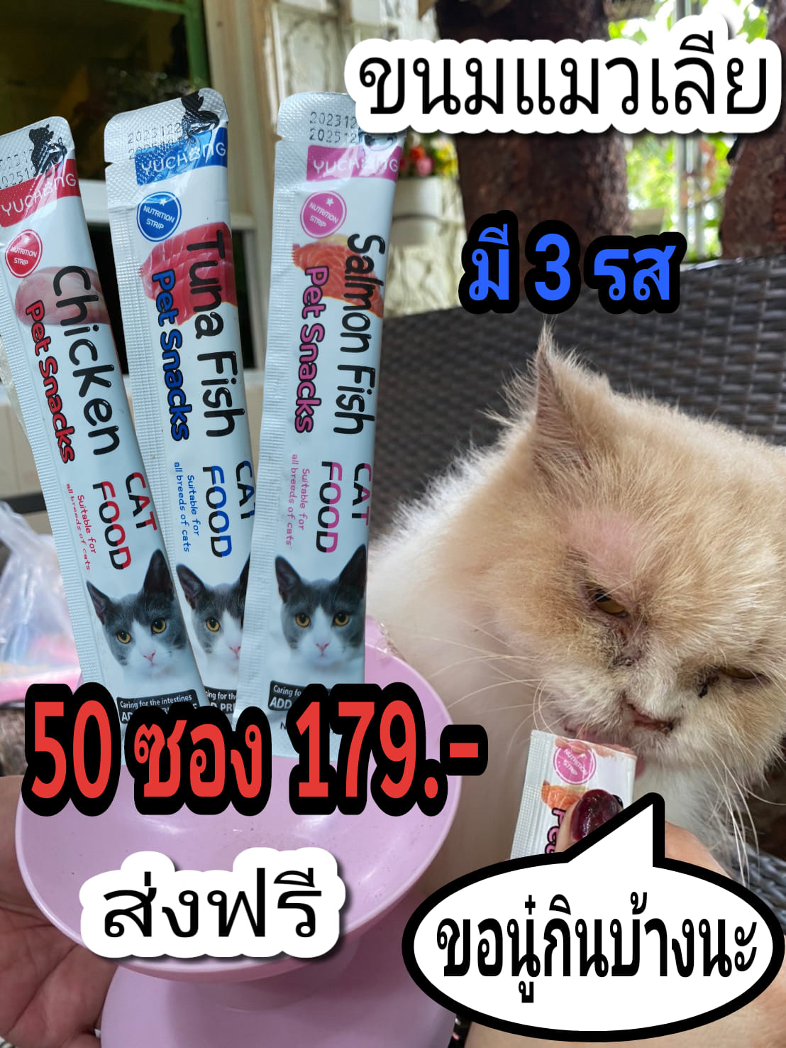 ขนมแมวเลียเกรดส่งออก ราคาถูก Facebook ad