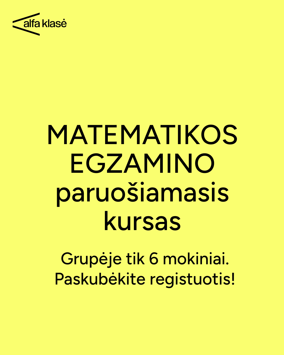 Alfa Klasė Facebook ad