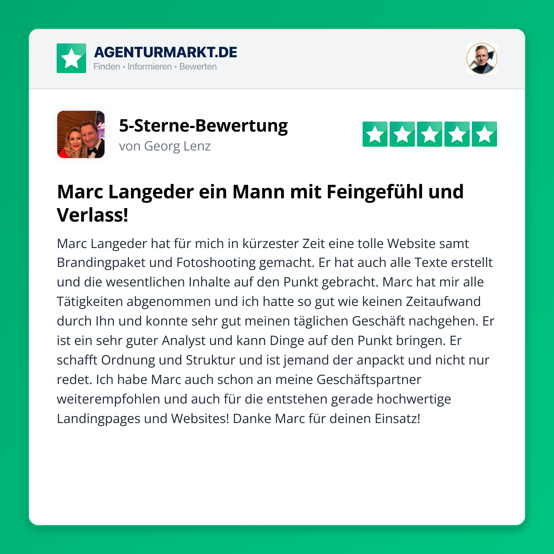 Marc Langeder Facebook ad: So sehen zufriedene Kunden aus, die exakt das…