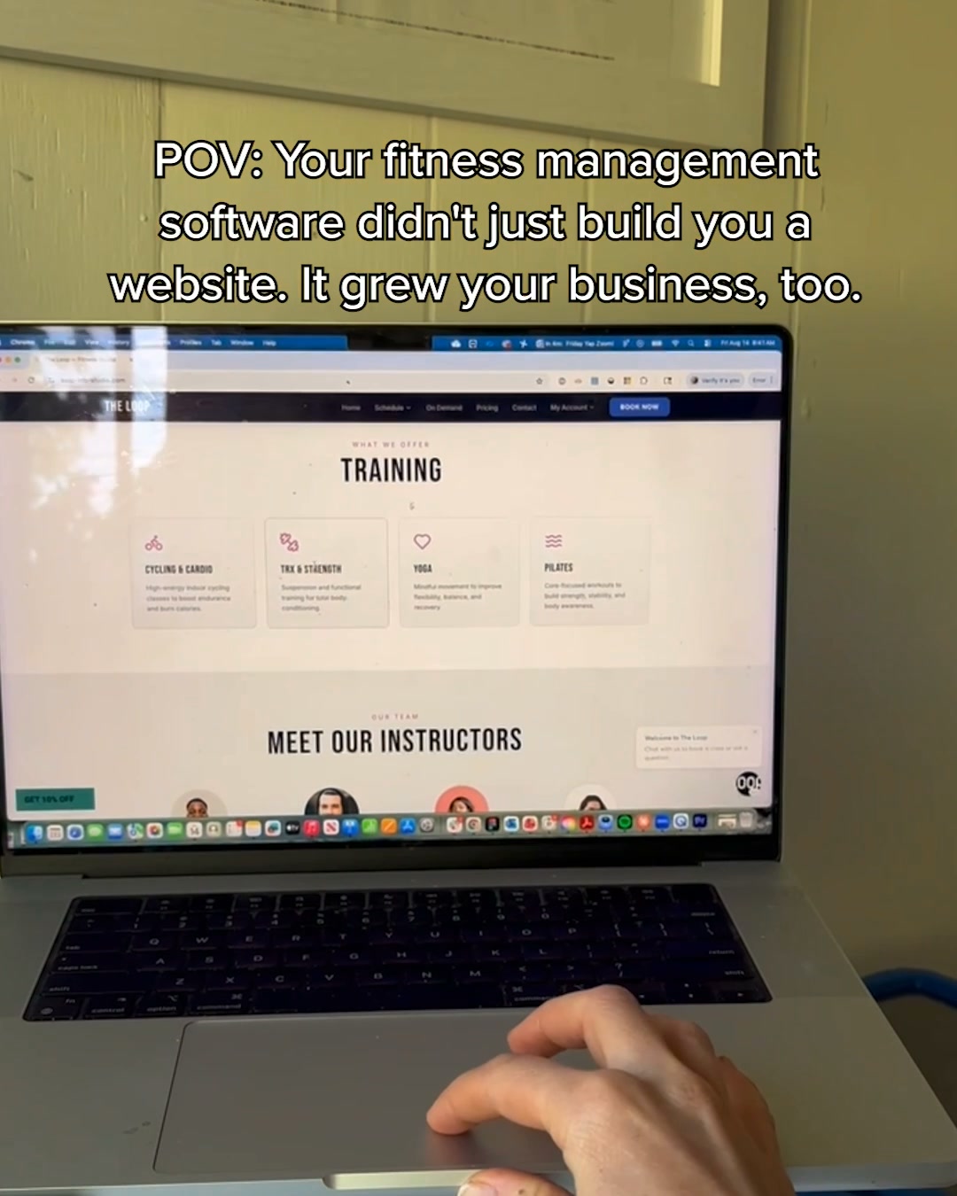 Mindbody Facebook ad: Websites included in every plan