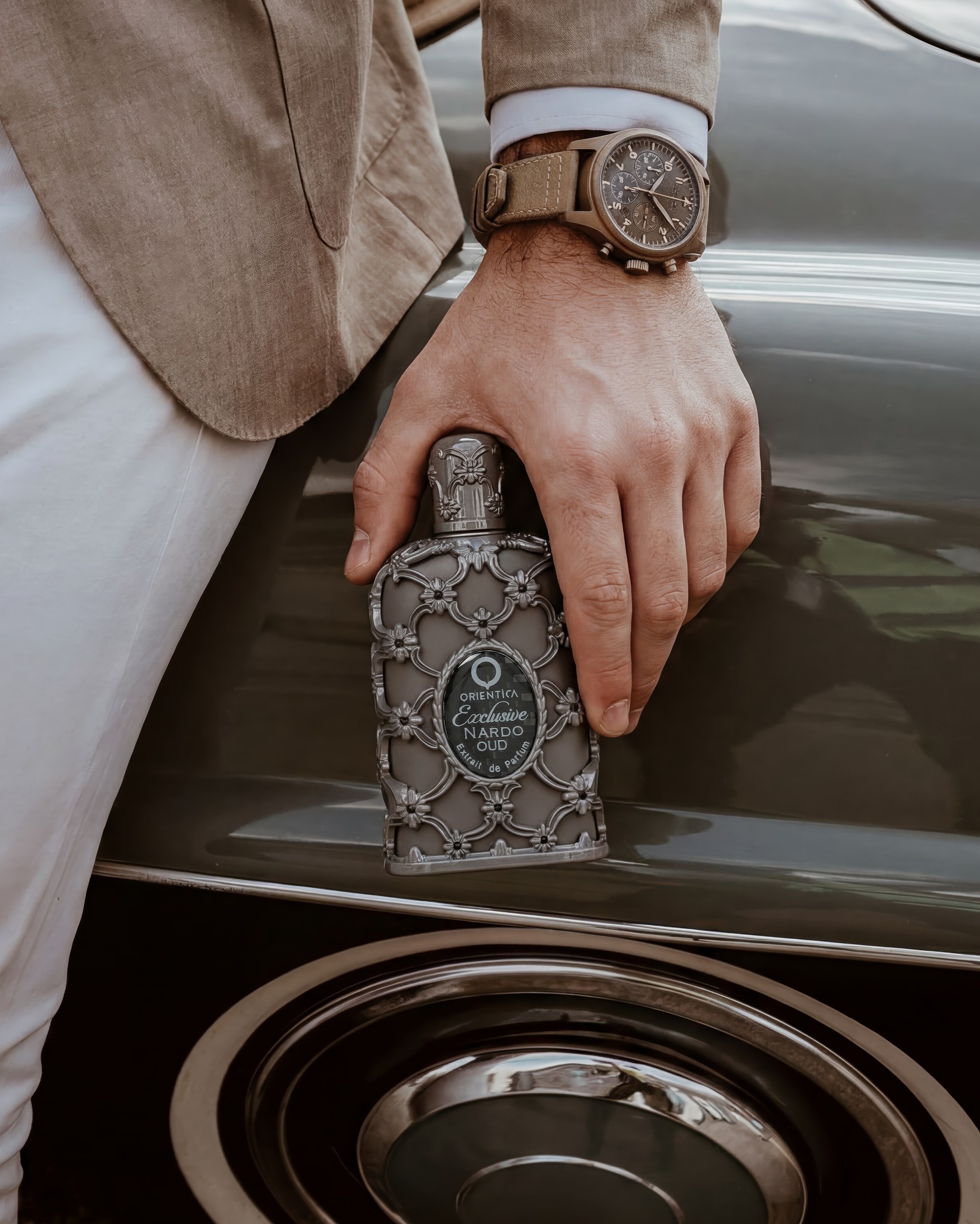 Orientica Perfumes Facebook ad: Sophisticated, timeless, and crafted to be remembered.