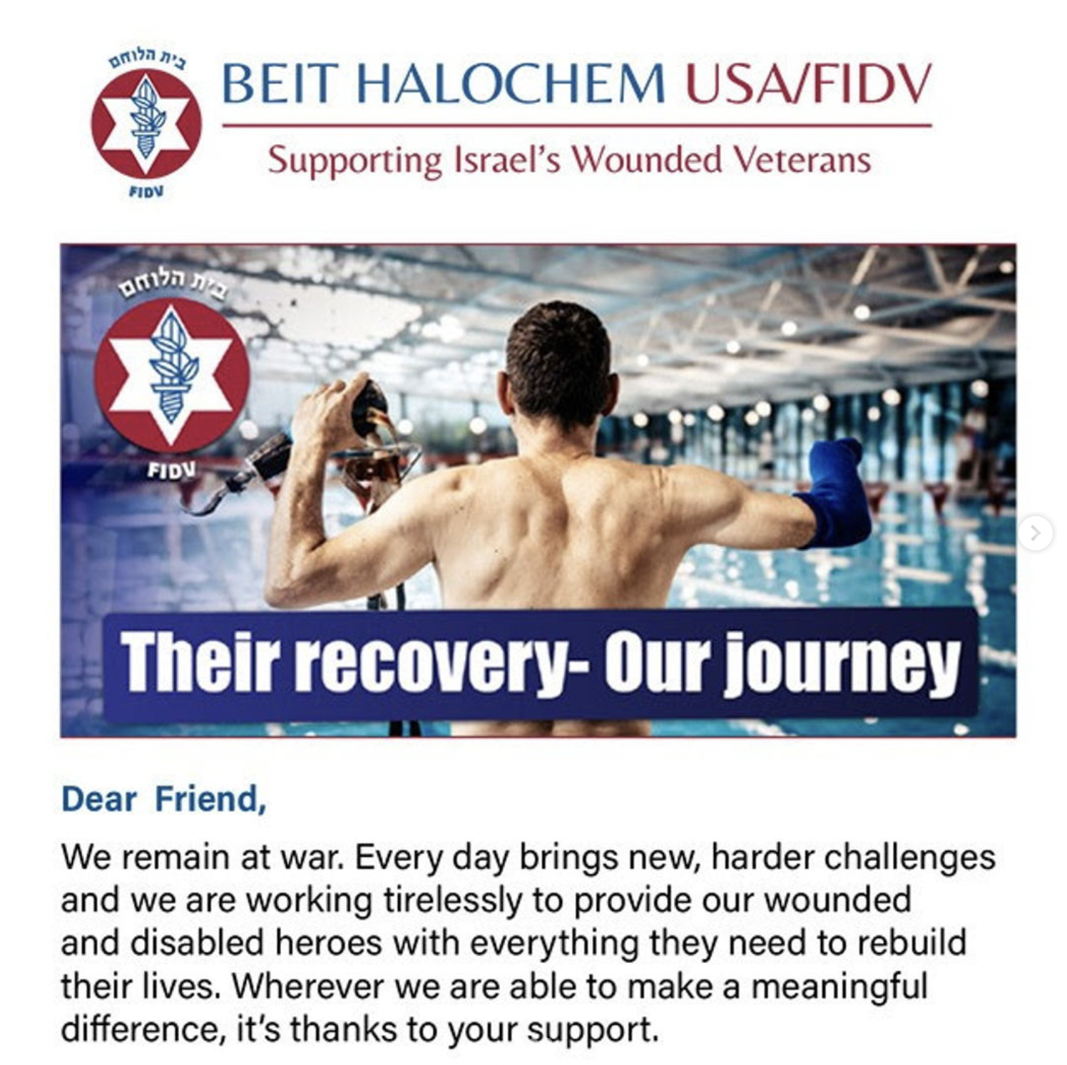 Beit Halochem USA / FIDV Facebook ad: Donate-Wexler - FIDV