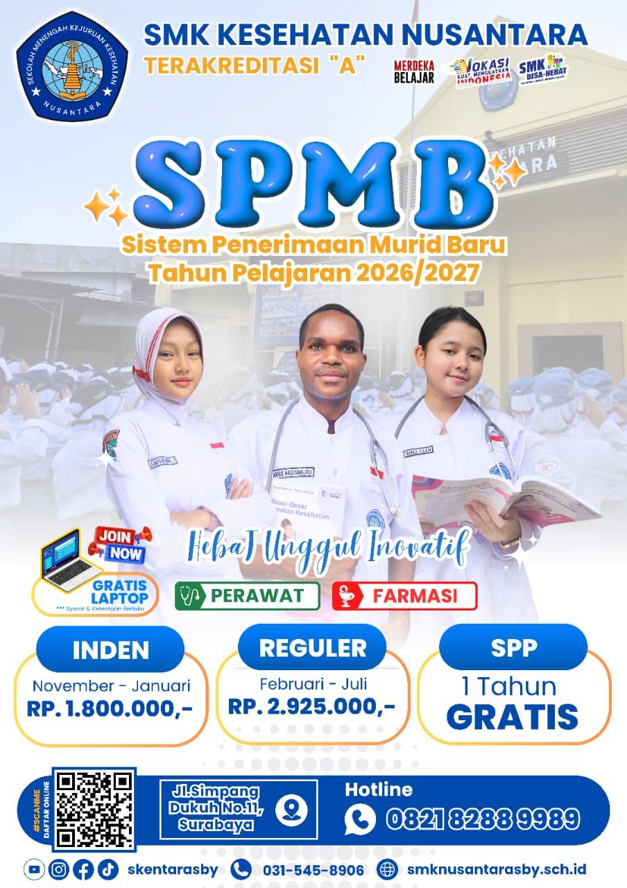 SMKS Kesehatan Nusantara Surabaya Facebook ad: Halo kawan-kawan, tertarik untuk sekolah di jurusan…