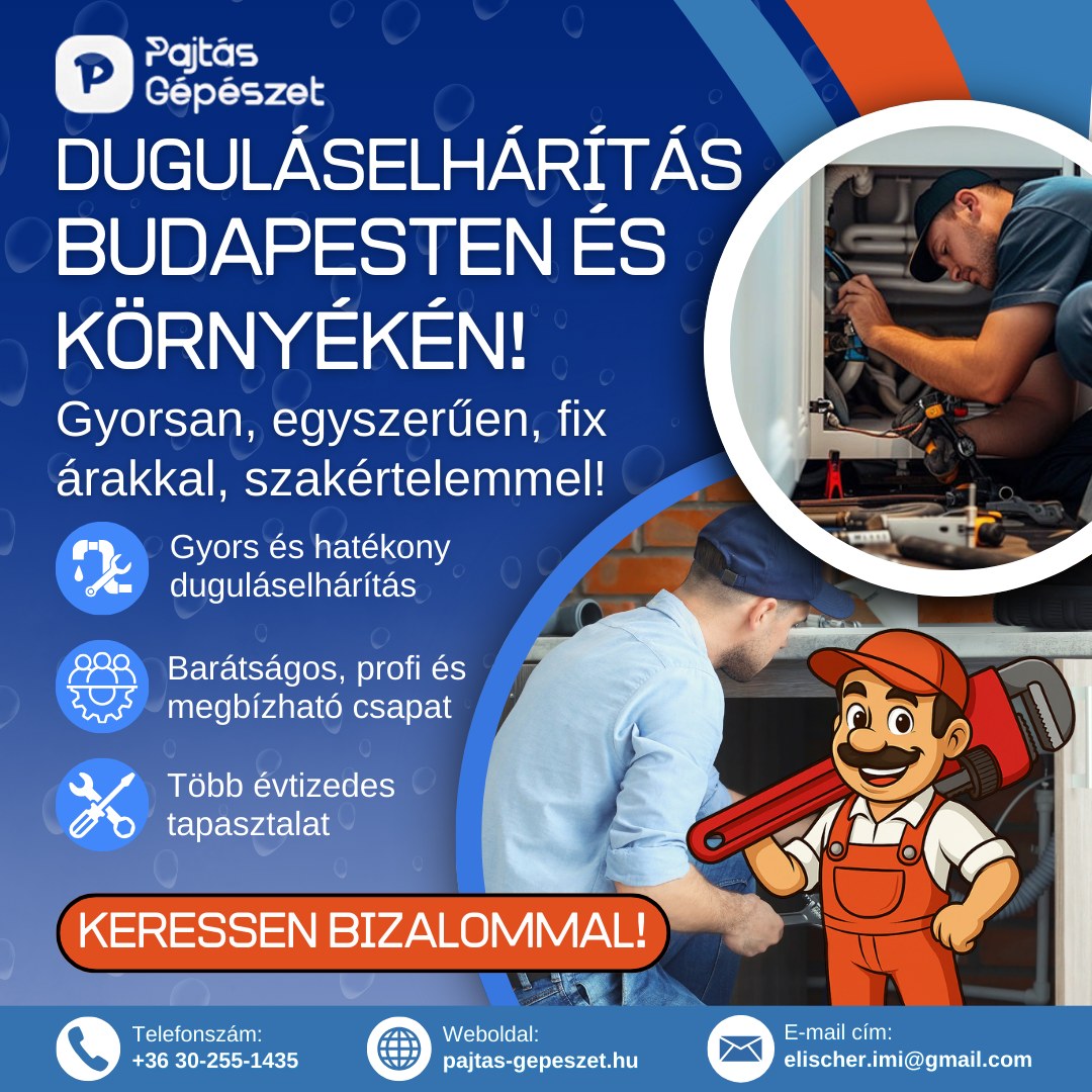 Elischer Imre víz-, gáz-, fűtésszerelés és duguláselhárítás Facebook ad