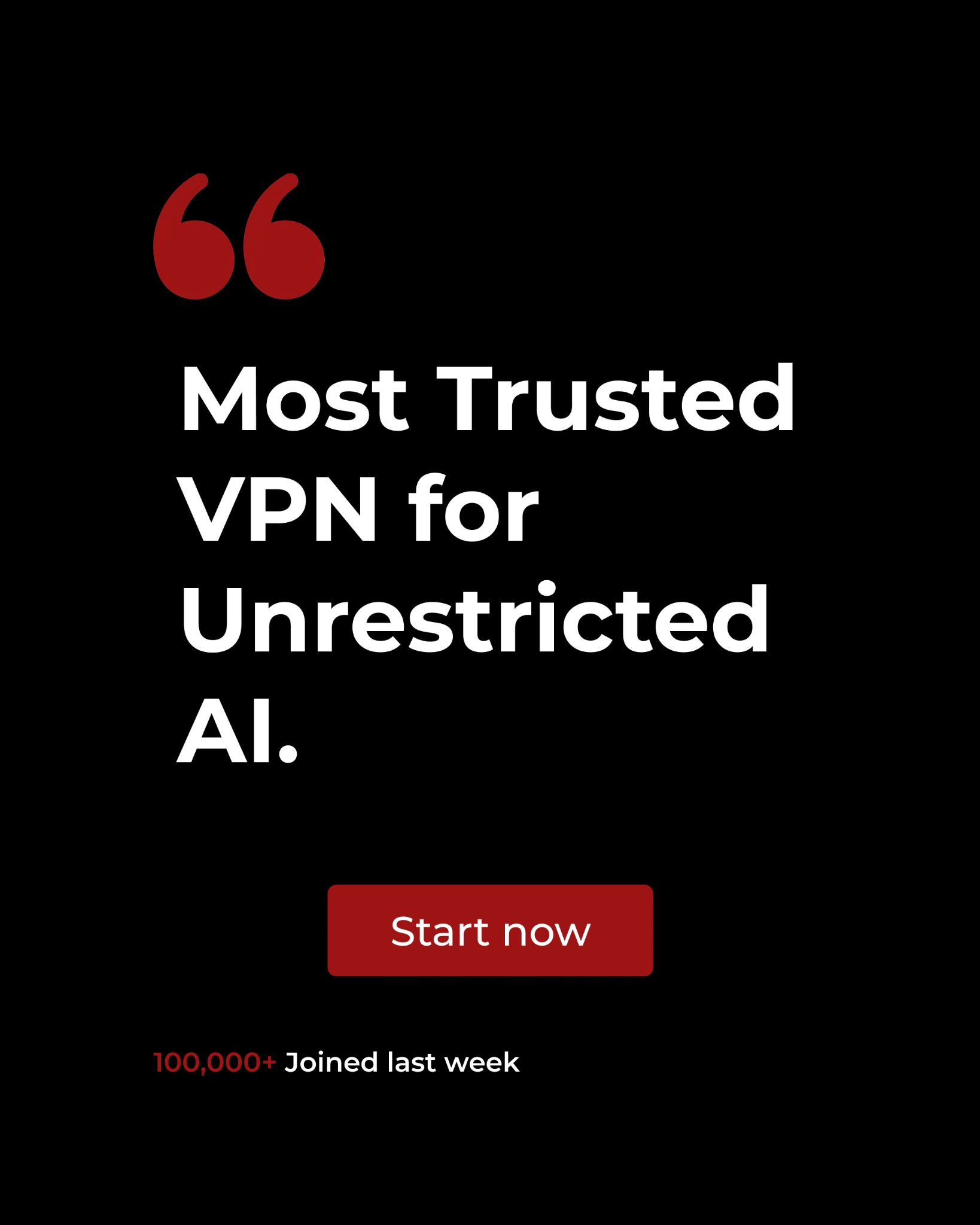 LiveWired AI Facebook ad: Most Trusted VPN for Unrestricted AI