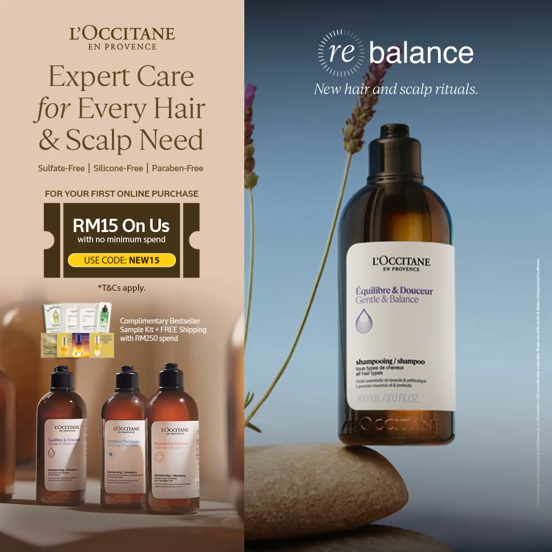 L'OCCITANE en Provence Facebook ad: RM15 OFF First Order