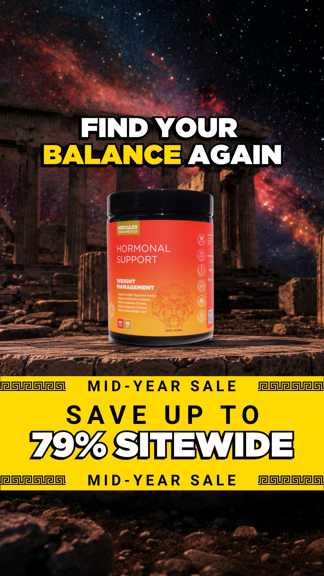 Hercules Supplements Aust Facebook ad