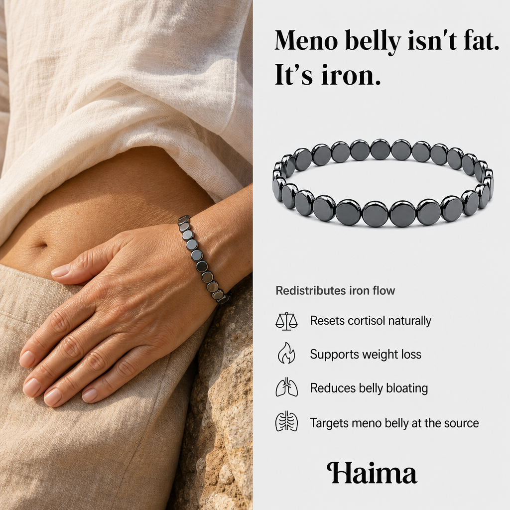 Haima Facebook ad: Haima Hematite Bracelet | Your Natural Menopause Solution