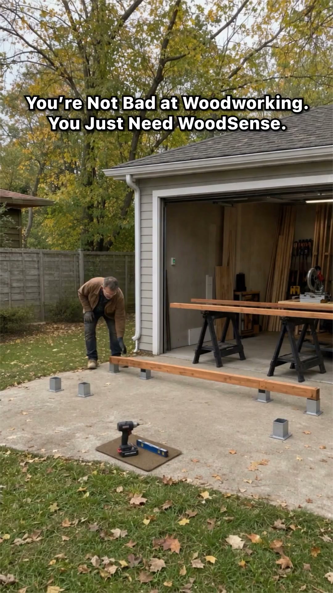 WoodSense Facebook ad: Become a woodworking expert