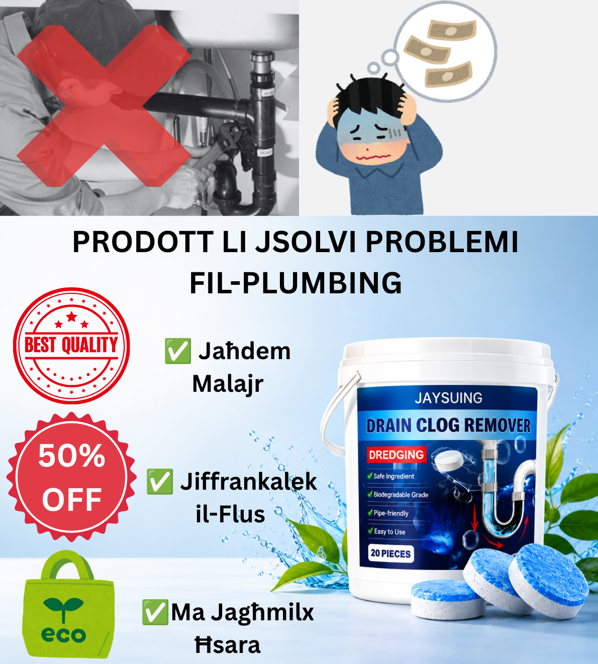 Vyora Facebook ad: Free shipping + 50% OFF