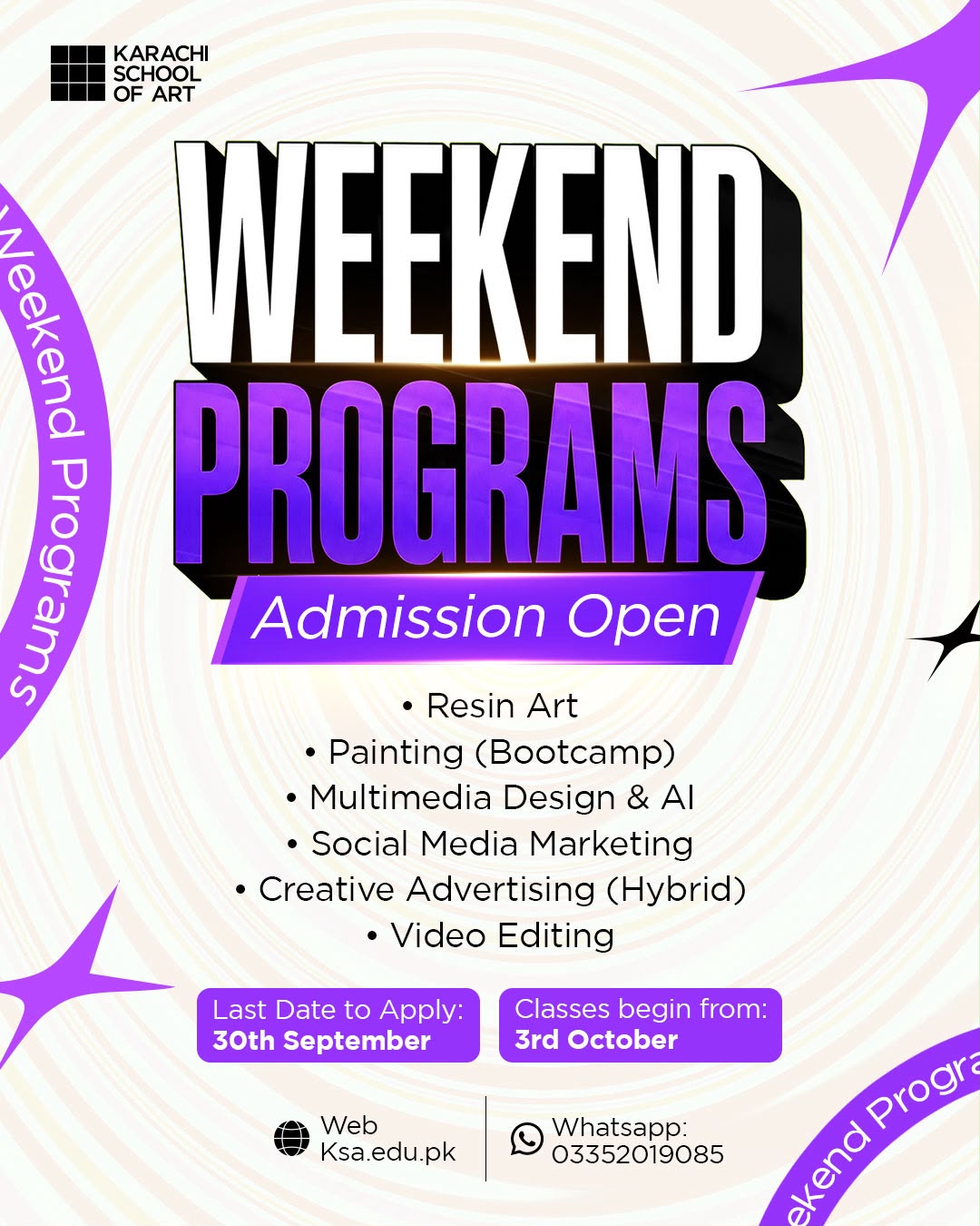 Karachi School of Art Facebook ad