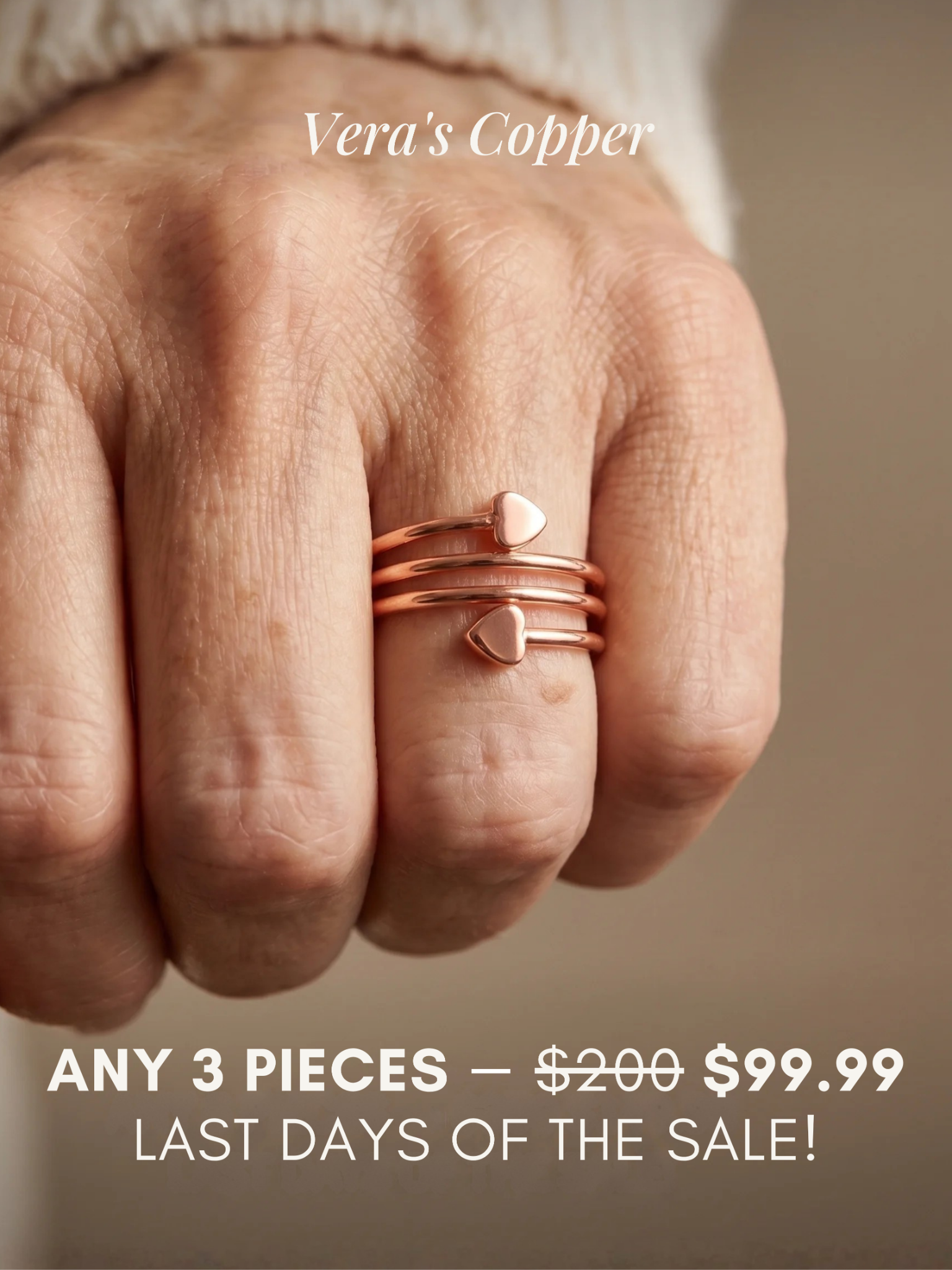 Vera’s Copper Jewelry Facebook ad