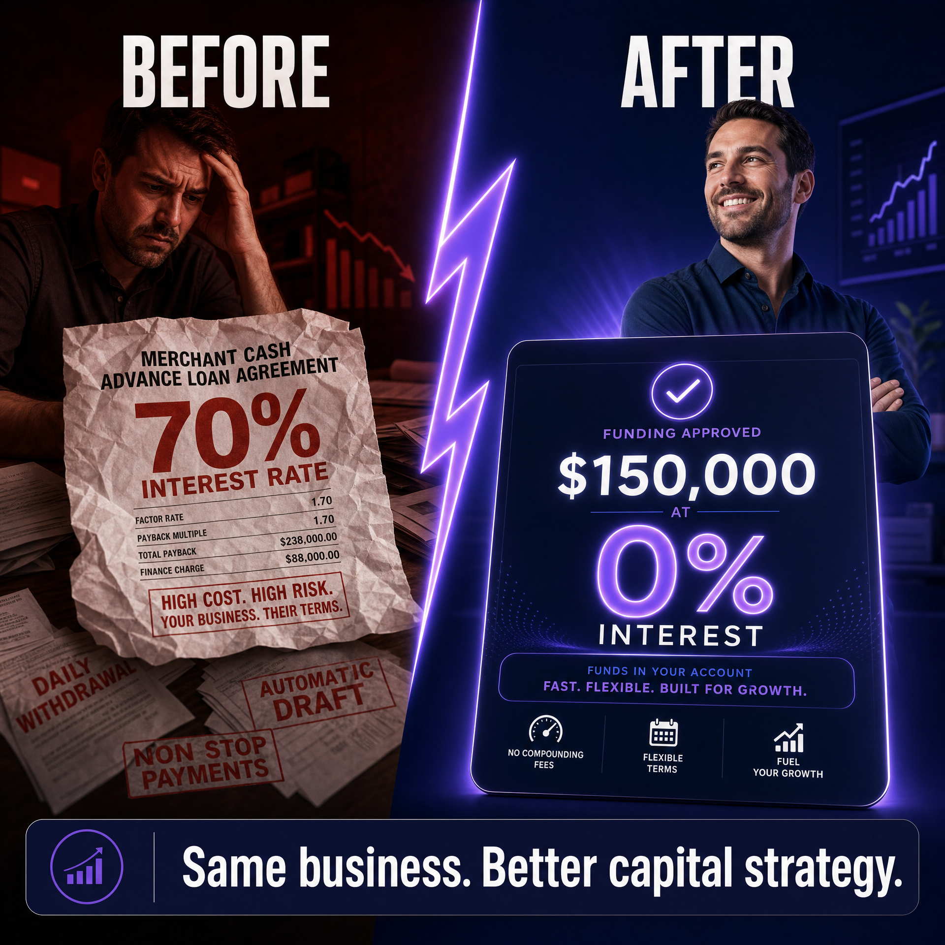 Thalio Funding Facebook ad: Good businesses are settling for bad capital every single…