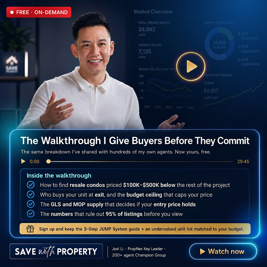 Joel Li: Save with Property Facebook ad: Your Flat Gave You $600K. Don't Lose $200K Of It.