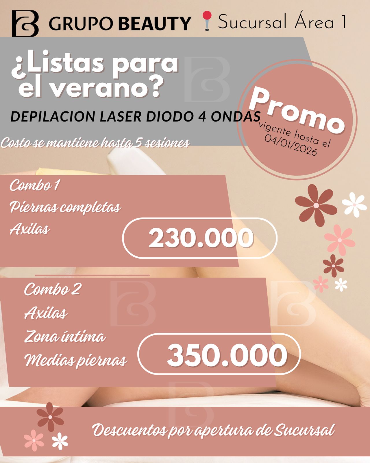 Grupo Beauty Liz Facebook ad: Depilación Láser Diodo