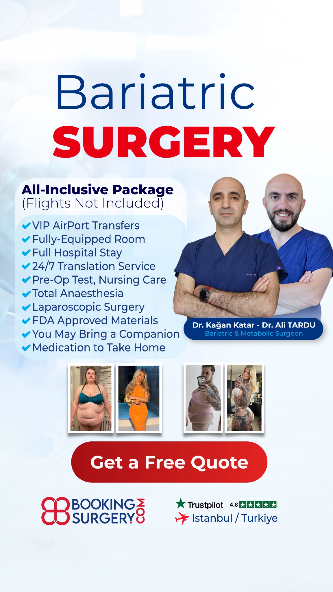 Booking Surgery Facebook ad from Aug 11, 2026
