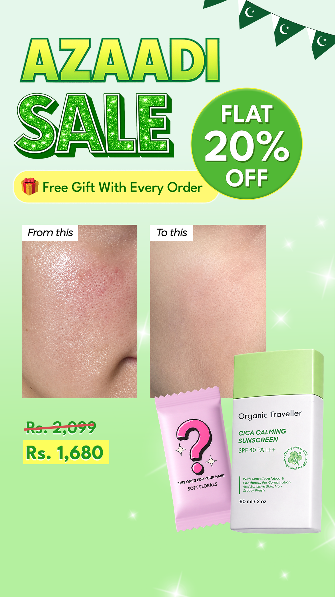 Organic Traveller - Skincare Facebook ad