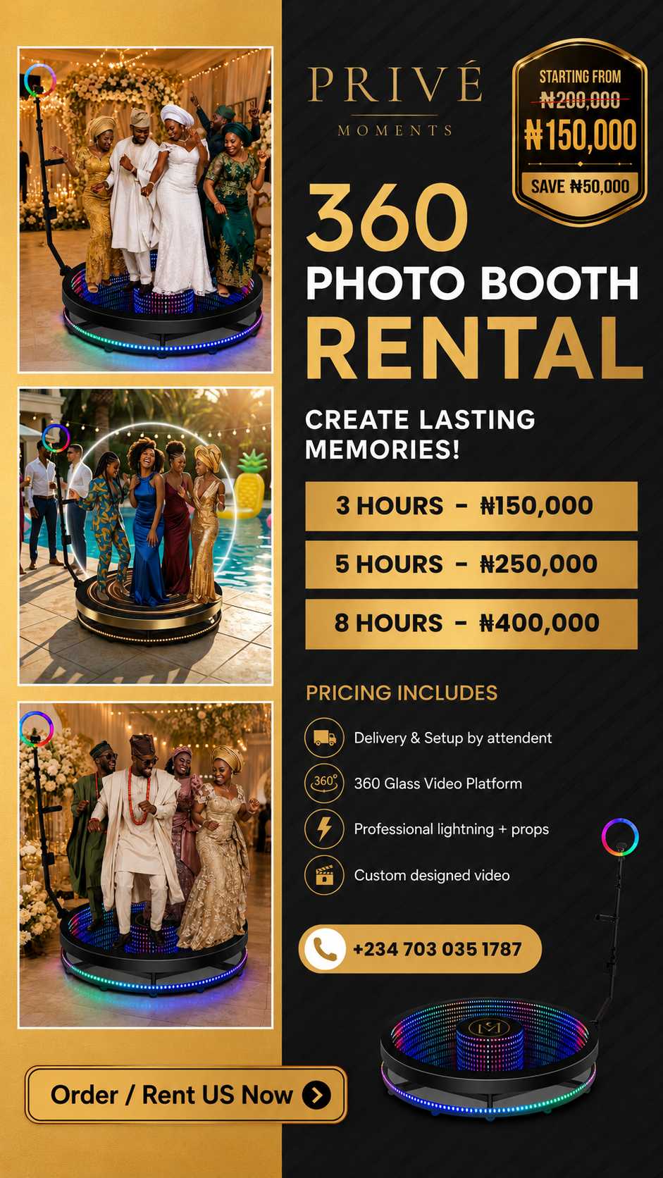 Privé Moments Facebook ad from Jul 23, 2026