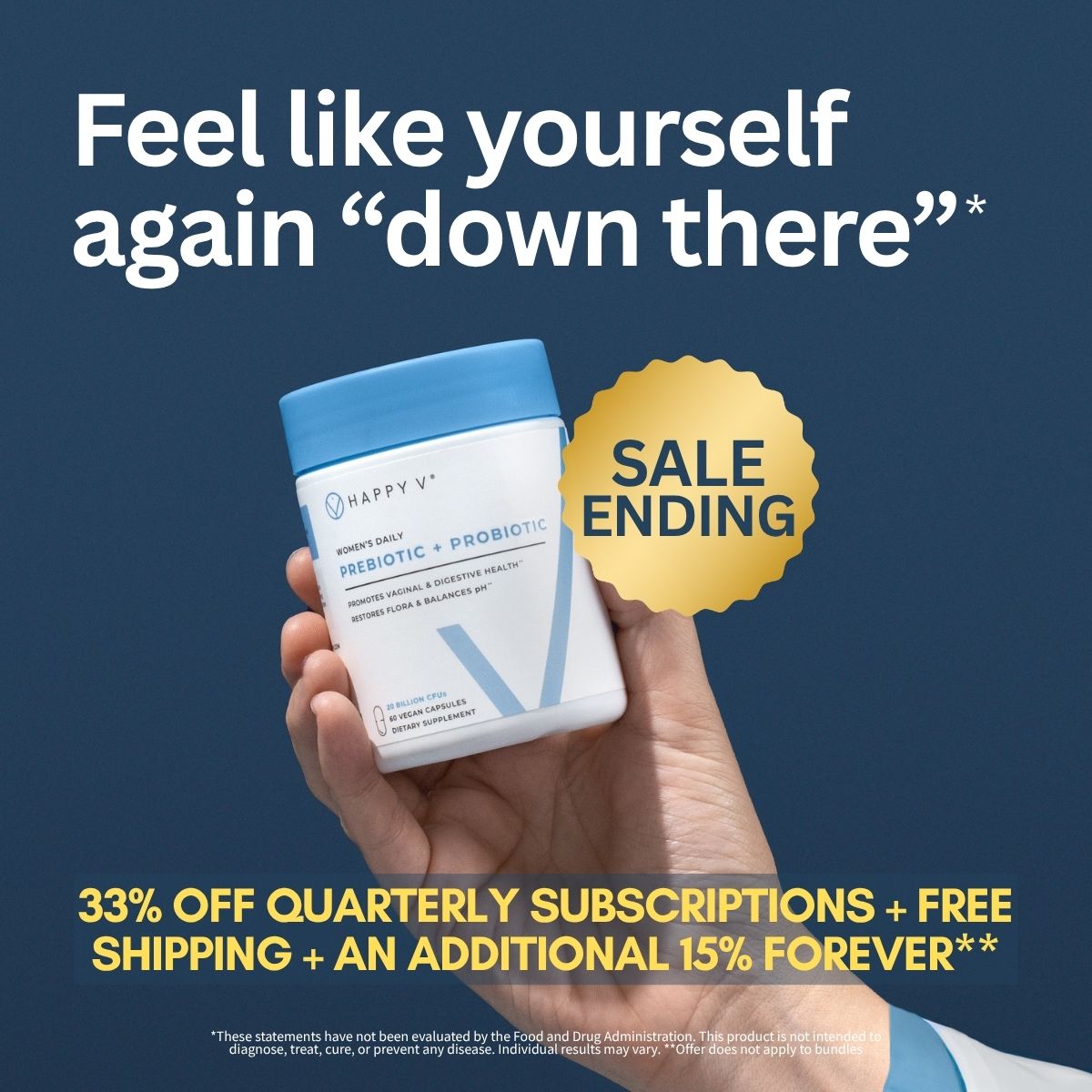 Happy V Facebook ad