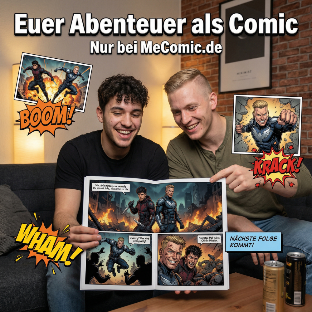 MeComic Facebook ad: Dein eigener Comic wartet auf dich