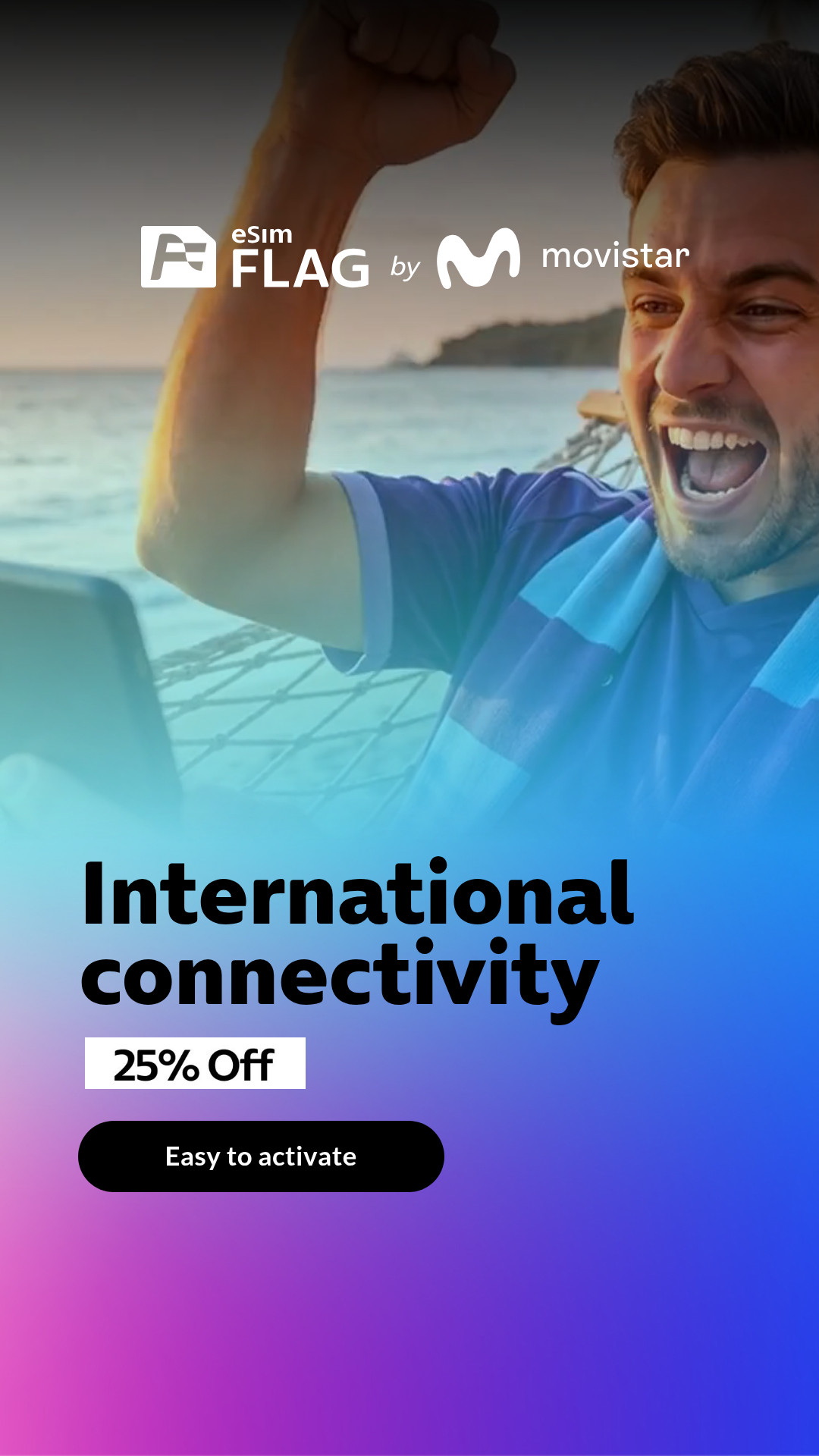 eSimFLAG Facebook ad from Jun 12, 2026