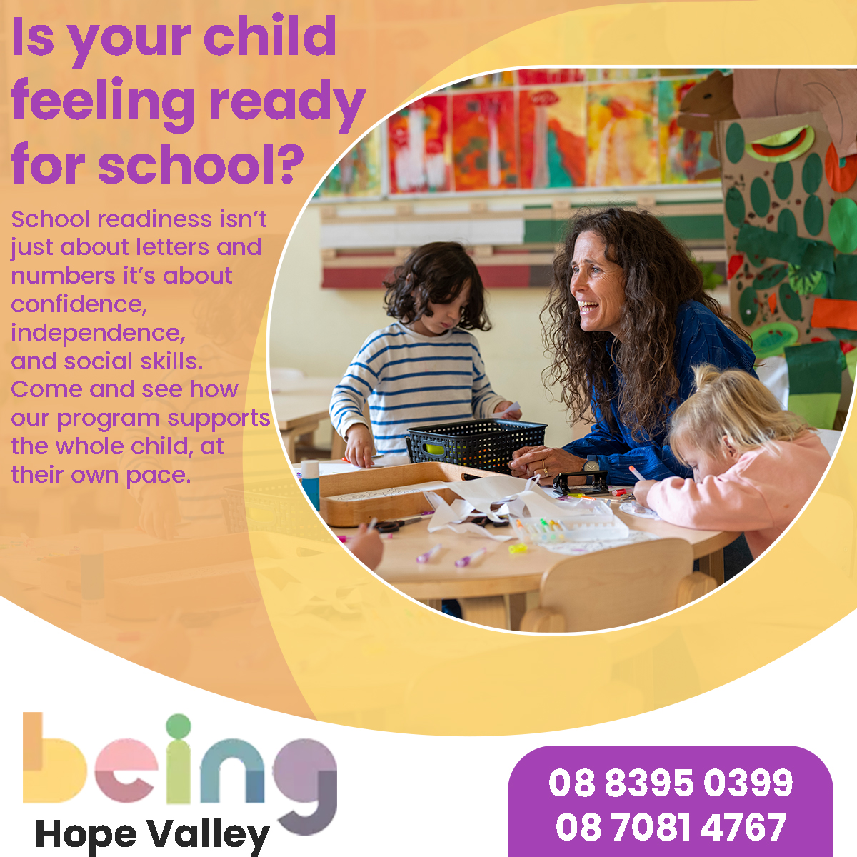 Being Hope Valley, Early Education Centre Facebook ad: Inspire Creativity Every Day